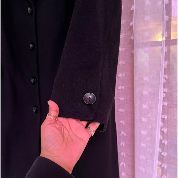 Long mixed wool coat - Picture 4 of 6